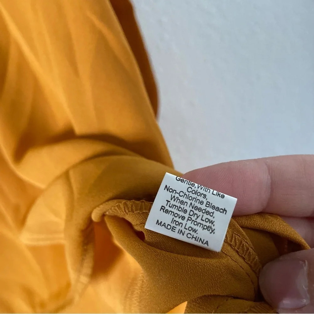 Mustard Yellow Folk Embroidered Eclectic Mesh Panel Top 3XL Boho Chic Plus - Picture 9 of 12